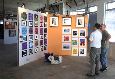 Artists preparing the space for Artomatic at Park Potomac.